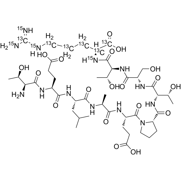 TELAEPTSTR-(Arg-13C6,15N4)